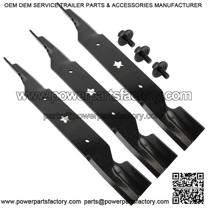 187254 187256 54-Inch Deck Blades Kit with Bolts for Craftsman Poulan Ayp/Electrolux