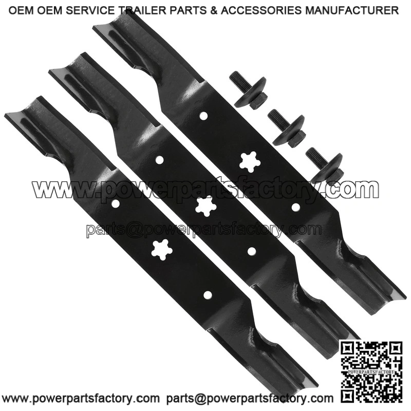 187254 187256 54-Inch Deck Blades Kit with Bolts for Craftsman Poulan Ayp/Electrolux - Image 5