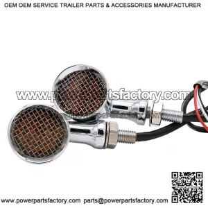 Chrome LED Turn Signals Lights ?C Amber for Yamaha V Star XVS650 XVS950