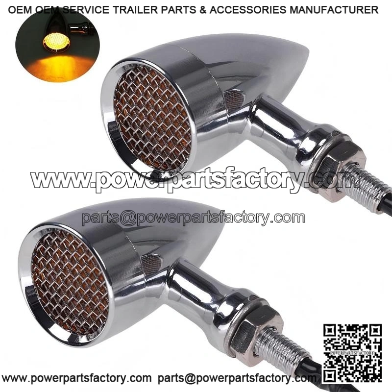 Chrome LED Turn Signals Lights ?C Amber for Yamaha V Star XVS650 XVS950 - Image 3