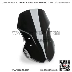 Black Touring Windscreen for QJ Motor SRT 550 On Road (2023-2024) - Wind Protection
