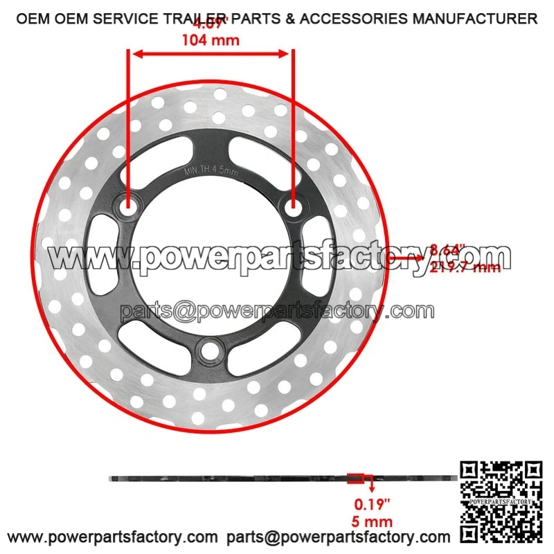 For Kawasaki Ninja 250R EX250J 2008 2009 2010-2012 Rear Brake Disc Rotor With Pad - Image 2