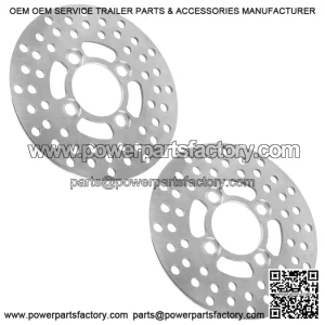 For Yamaha Raptor 700 YFM700R YFM700 R 2006-2012 2 Front Brake Disc Rotor Pad