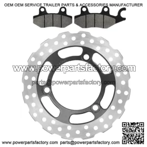 For Yamaha Kodiak 450 YFM450F 4x4 2003 2004 Front Rear Brake Caliper With Disc Pad