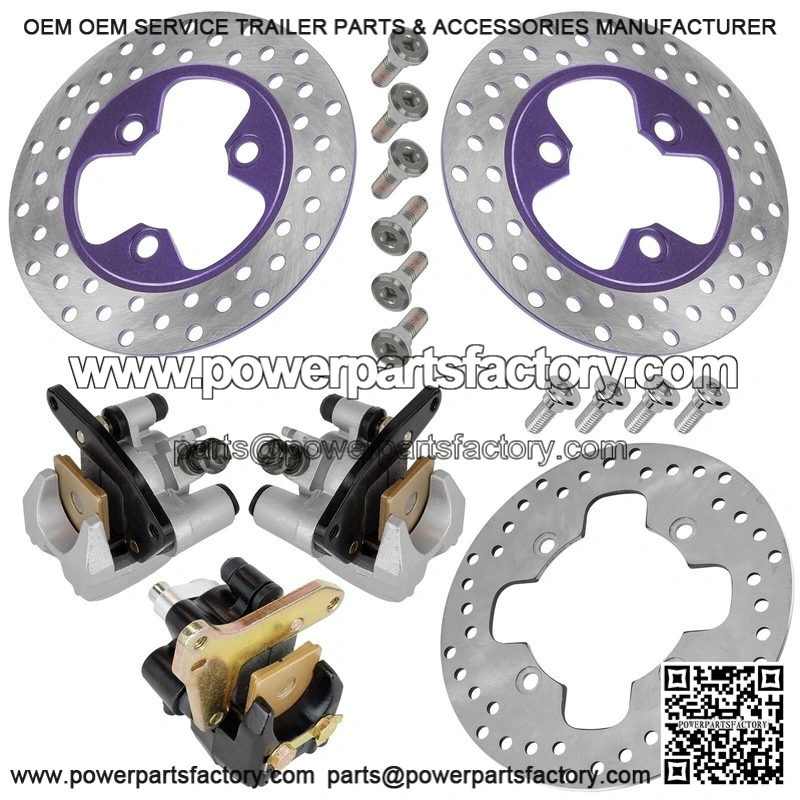 For Yamaha Viking 700 YXM700 2014-26 Front Rh Lh Brake Disc Rotor With Bolt and Pads