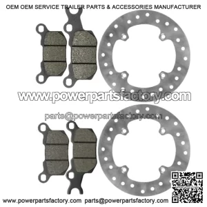 For Can-Am Traxter HD5 HD8 HD10 2015-2023 Front and Rear Brake Disc with Pads