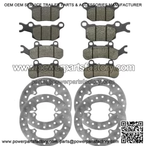 For Yamaha Rhino 660 YXR660 4X4 2004-07 Front Left Brake Caliper Disc Rotor Pads
