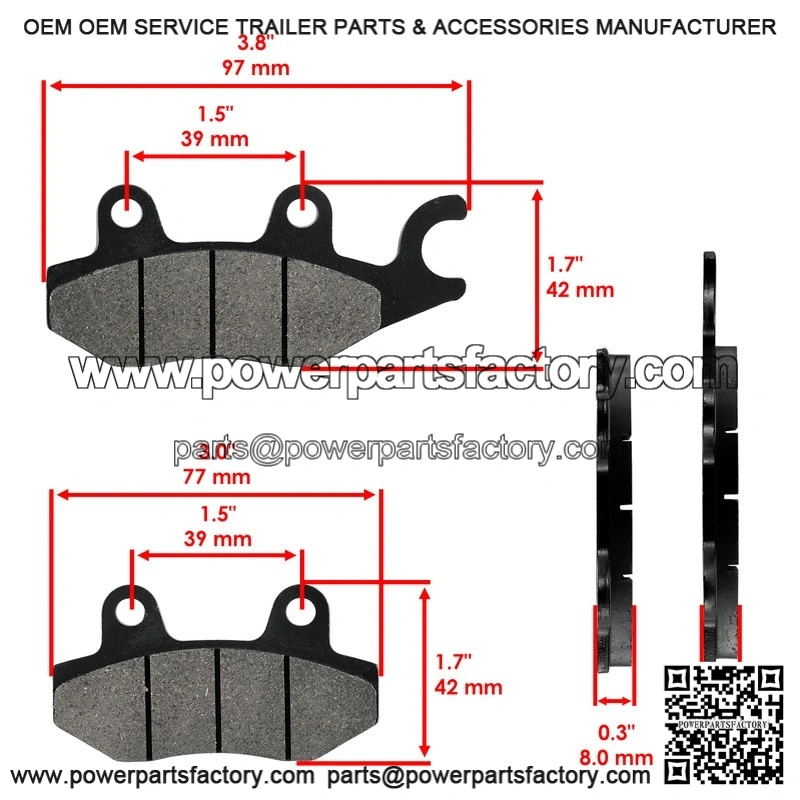 For Yamaha YXE70 YXE85 Wolverine X2 X4 XTR 16-25 Rear Brake Discs and Brake Pads - Image 3