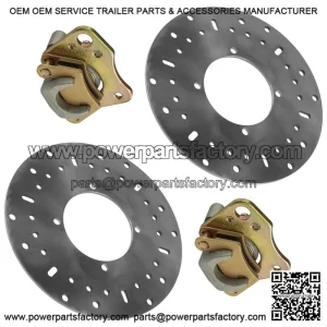 For Polaris Ranger 400 HO 2011 Front Left and Right Brake Caliper and Disc