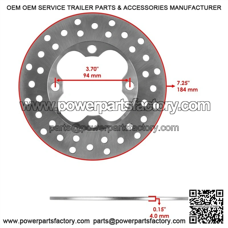 Fits Honda Rancher 420 TRX420FPE 4x4 ES 2009-13 2 Front Brake Disc Rotor With Pads - Image 2
