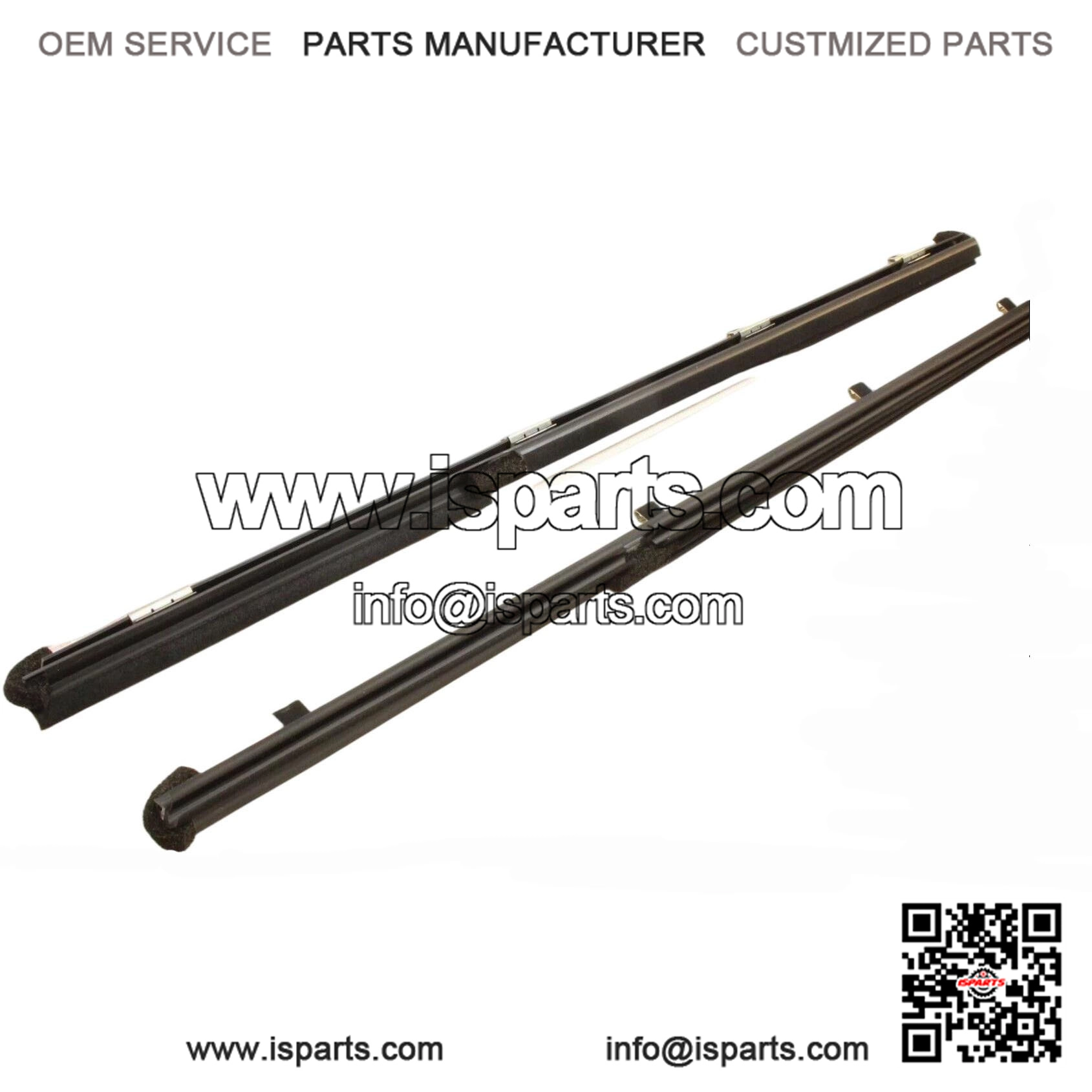 Left & Right Inner Rear Door Glass Weatherstrip for Toyota Lexus