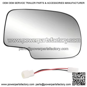 Passenger Side Heated Exterior Mirror Glass - Convex with Turn Signal - Replacement for 2003-2007 Cadillac Escalade, Chevrolet Avalanche, Silverado, Suburban, Tahoe, GMC Sierra, Yukon