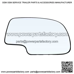Manual Non-Heated Passenger Side Mirror Glass - Compatible with 1999-2007 Chevy Silverado, Tahoe, Suburban, Avalanche; GMC Sierra, Yukon; Cadillac Escalade, Escalade ESV/EXT