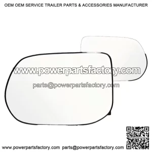 Pair of Non-Heated Driver and Passenger Side Mirror Glass - Flat Glass, with Backing Plate, for Sedan - Replacement for 2006-2011 Honda Civic - Fits 76253SNAA01, 76203SNAA01 / HO1324119, HO1325119