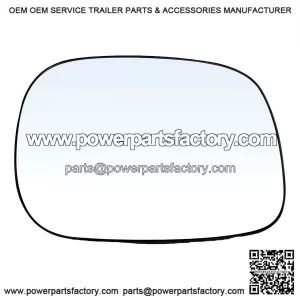 Heated Passenger Side Mirror Glass with Backing Plate - Convex Exterior Side View - Compatible with 2005-2008 Dodge Ram 1500, 2005-2009 Ram 2500, 2005-2009 Ram 3500