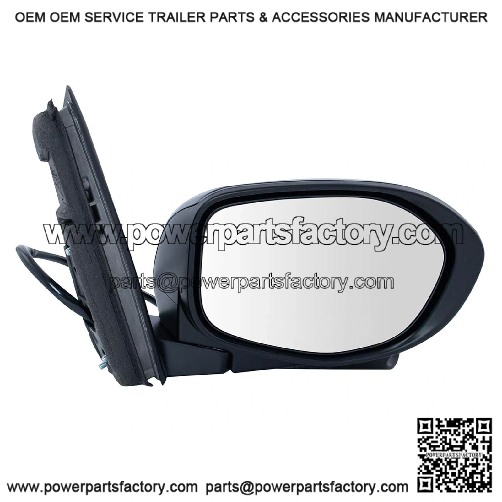 Power Heated Mirror Assembly with Camera, Smooth Paint to Match Black, Compatible with 2014-2017 Honda Odyssey EX & EX-L Passenger Side