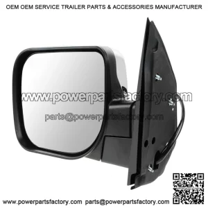 Power Heated Mirror Assembly with Memory, Turn Signal, Puddle Light, Chrome, Foldaway, Compatible with 2008-2010 Infiniti QX56, 2008-2015 Nissan Armada, 2009-2015 Titan Driver Side
