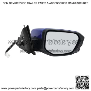 Passenger Side Mirror Compatible with 2016-2021 Honda Civic Sedan/Coupe/Hatchback Lx/Ex/Sport, Power Heated with View Camera, Blue