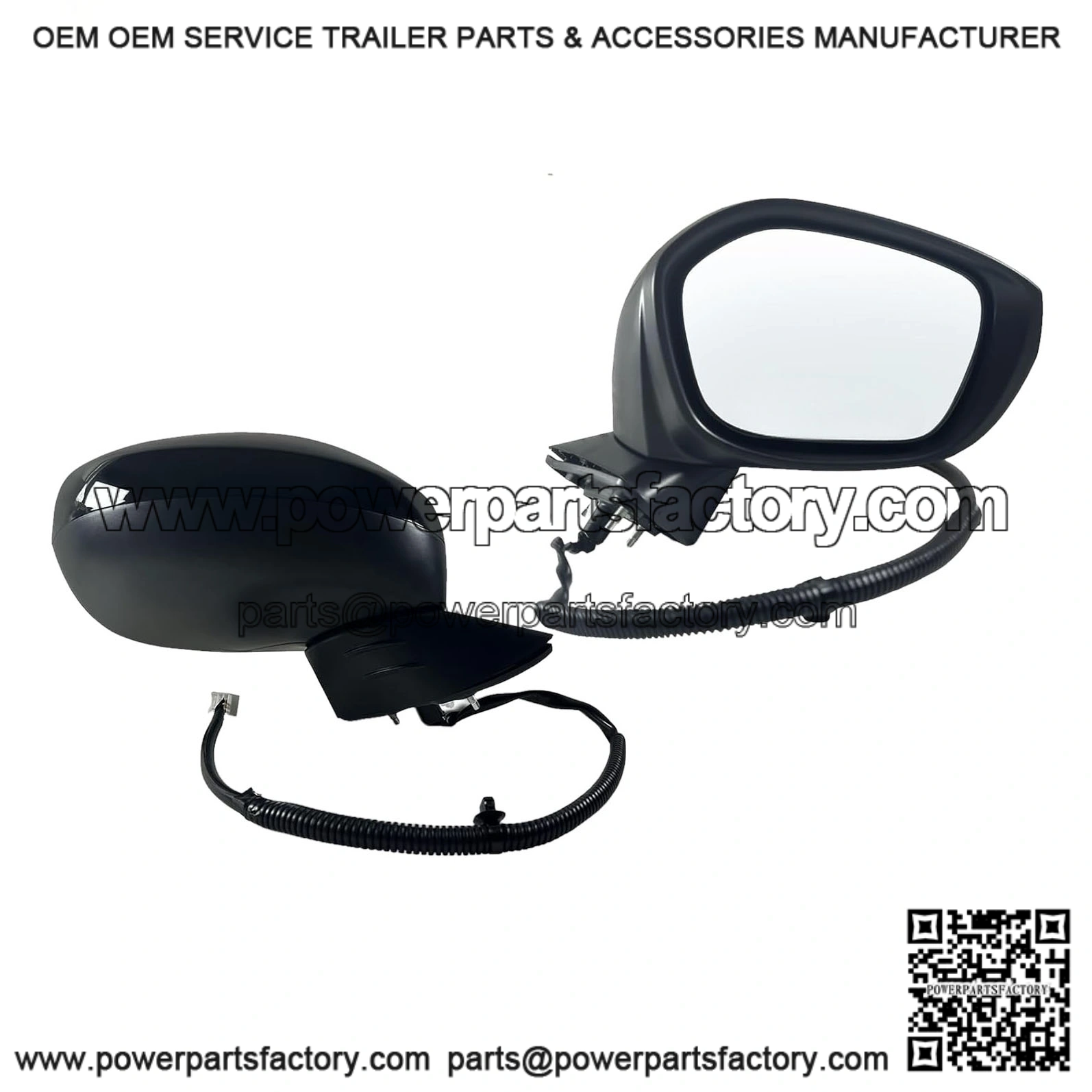 Right Passenger Side Mirror Fits 2022-2026 Honda Civic Sedan/Hatchback, Power Glass, Manual Folding, Match to Crystal Black Pearl, Replace HO1321350, 76208T20A01 (3 Pins)