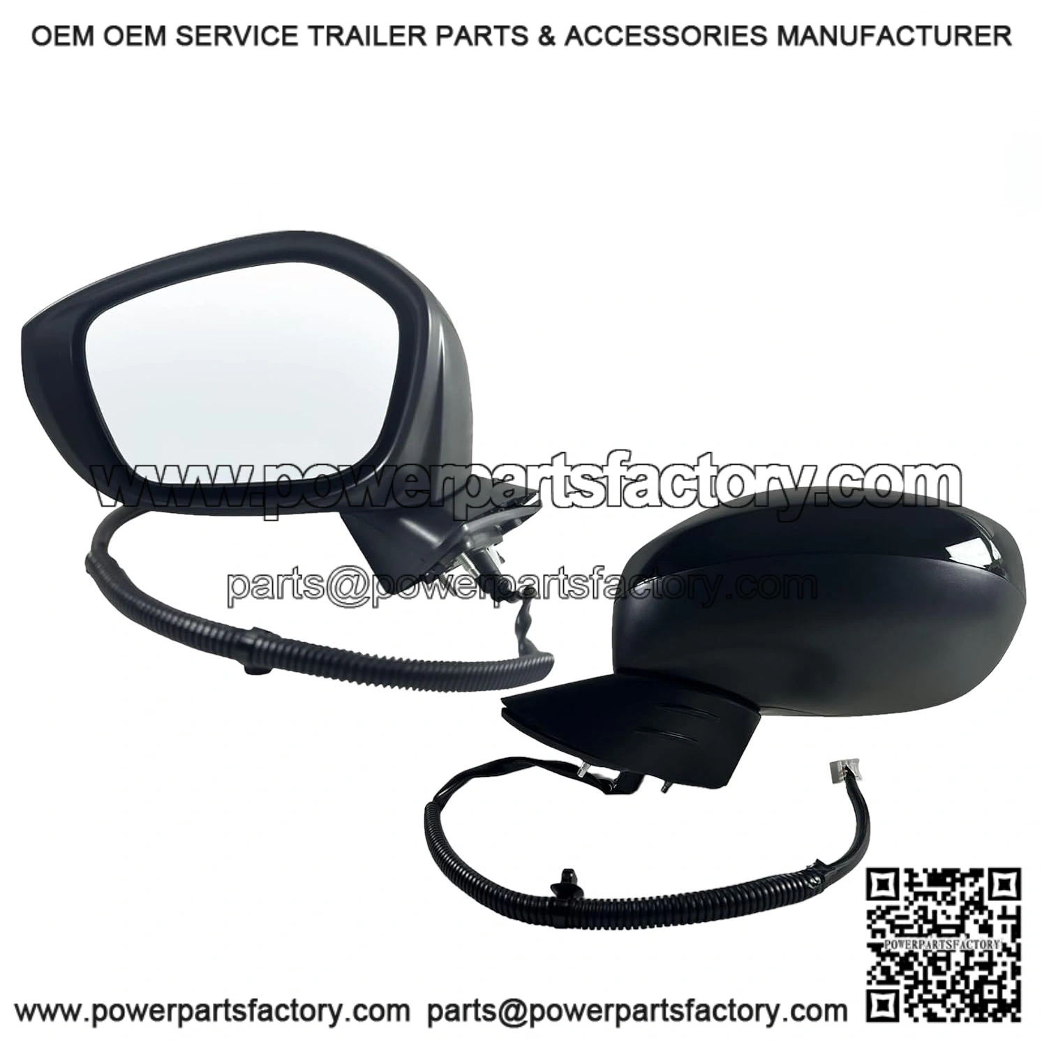 Left Driver Side Mirror Fits 2022-2026 Honda Civic Sedan/Hatchback, Power Glass, Manual Folding, Match to Crystal Black Pearl, Replace HO1320350 (3 Pins)