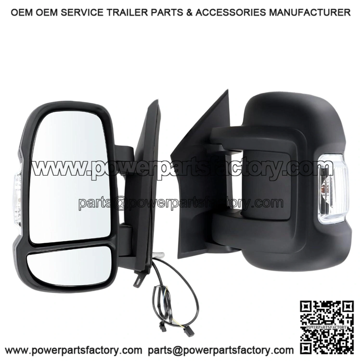 Left Driver Side Mirror Compatible with 2014-2026 Ram Promaster 1500/2500/3500, Temperature Sensor, Turn Signal Light, Manual Folding, Without Power Glass, Replace CH1320417, 5VE99JXWAB (2+2 Pins)