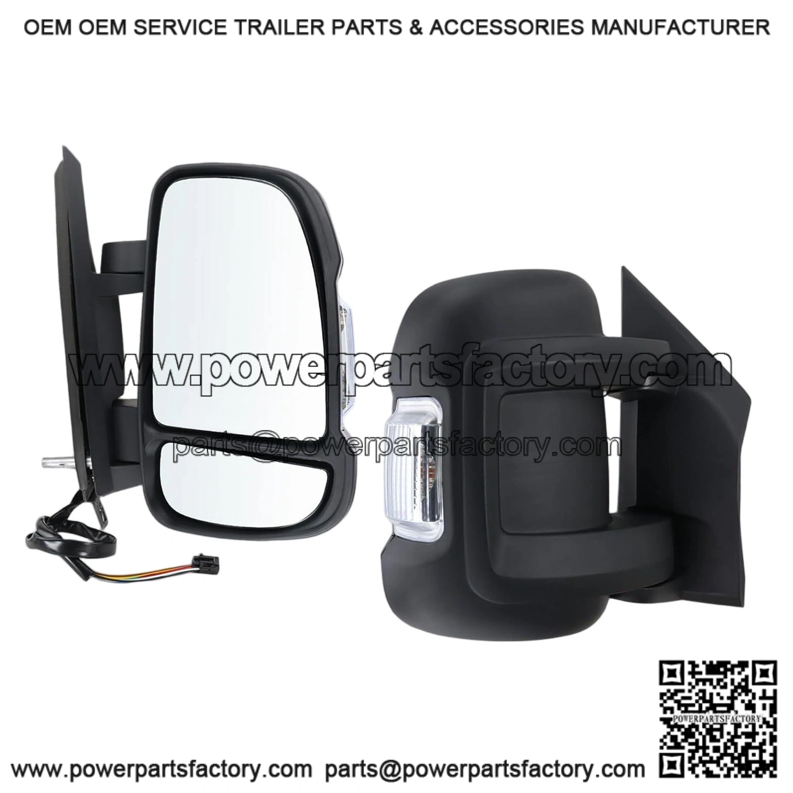 Right Passenger Side Mirror Compatible with 2014-2026 Ram Promaster 1500/2500/3500, Power Glass, Heated, Turn Signal Light, Manual Folding, Replace CH1321376, 5VE98JXWAD (8 Pins)