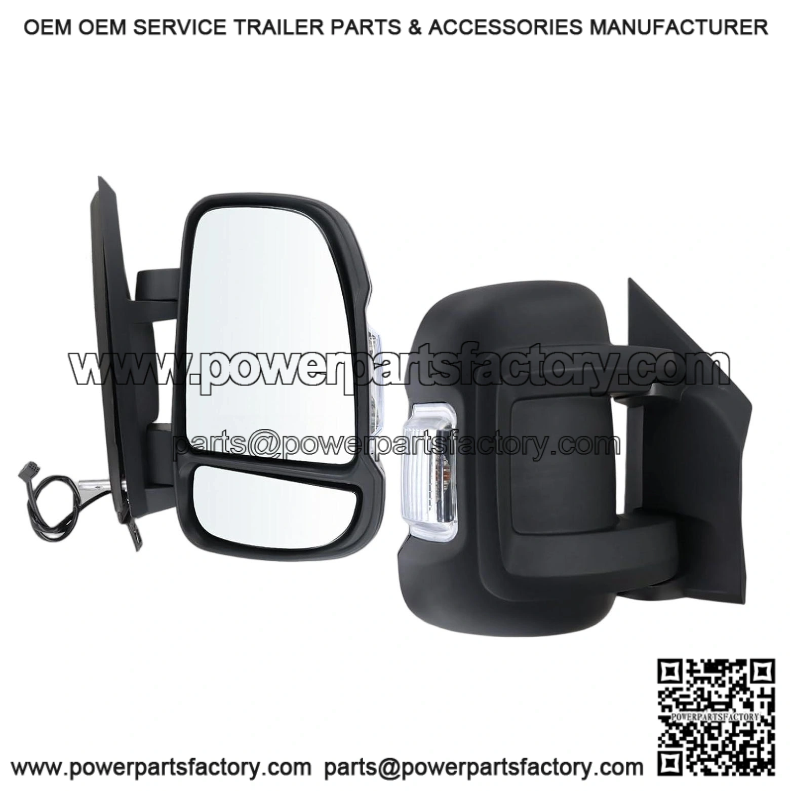 Right Passenger Side Mirror Compatible with 2014-2026 Ram Promaster 1500/2500/3500, Turn Signal Light, Manual Folding, Without Power Glass, Non-Heated, Replace CH1321417, 5VE98JXWAB (2 Pins)
