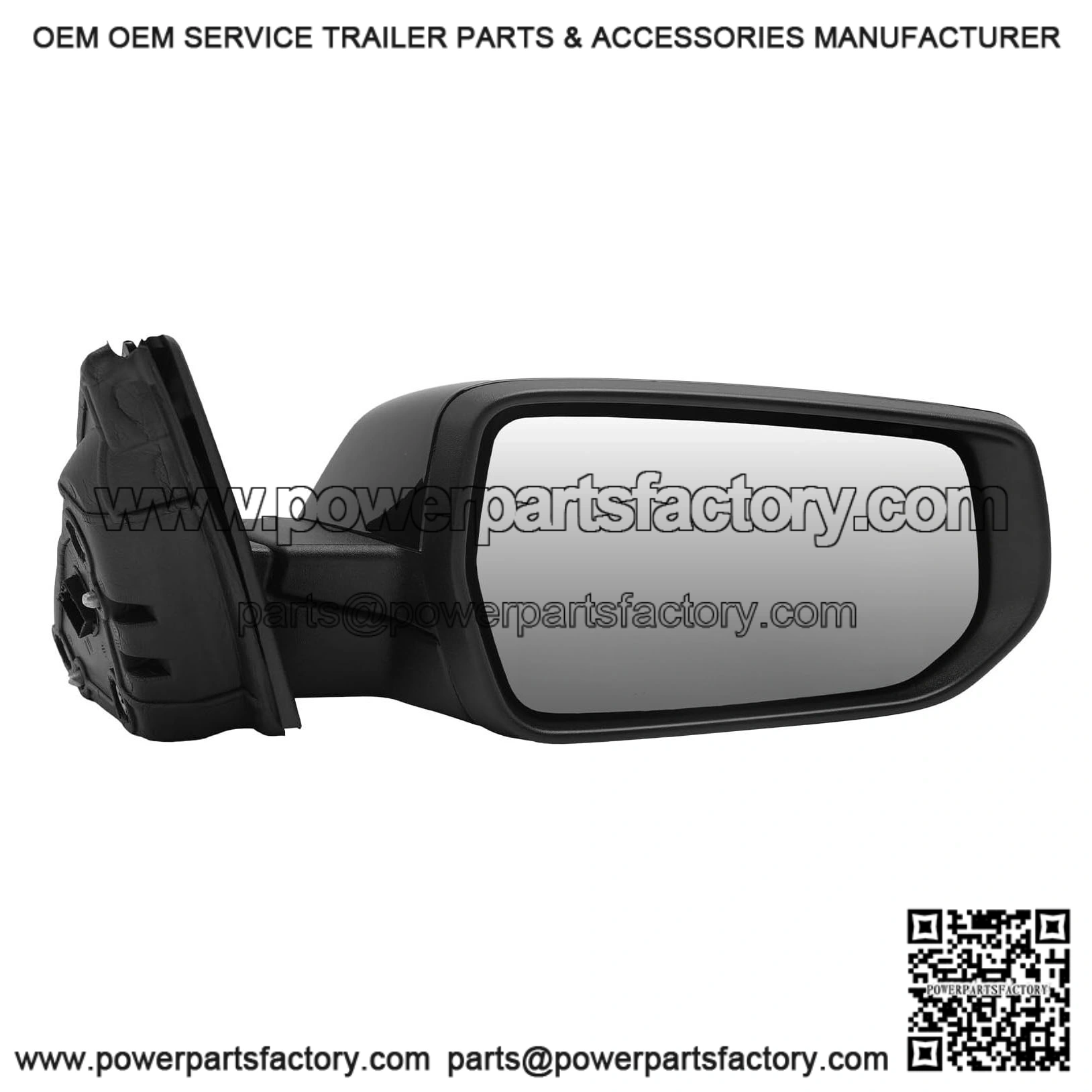 Passenger Side View Mirror Compatible with Chevy Malibu 2016-2022, Blind Spot Detection, Memory, Heated, Turn Signal Light, Manual Folding, 12 Pins, Gloss Black