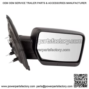 Passenger Side Power Mirror, Textured Black, Manual Fold, Compatible with 2009-2014 Ford F-150 (FO1321348 FO1321408)