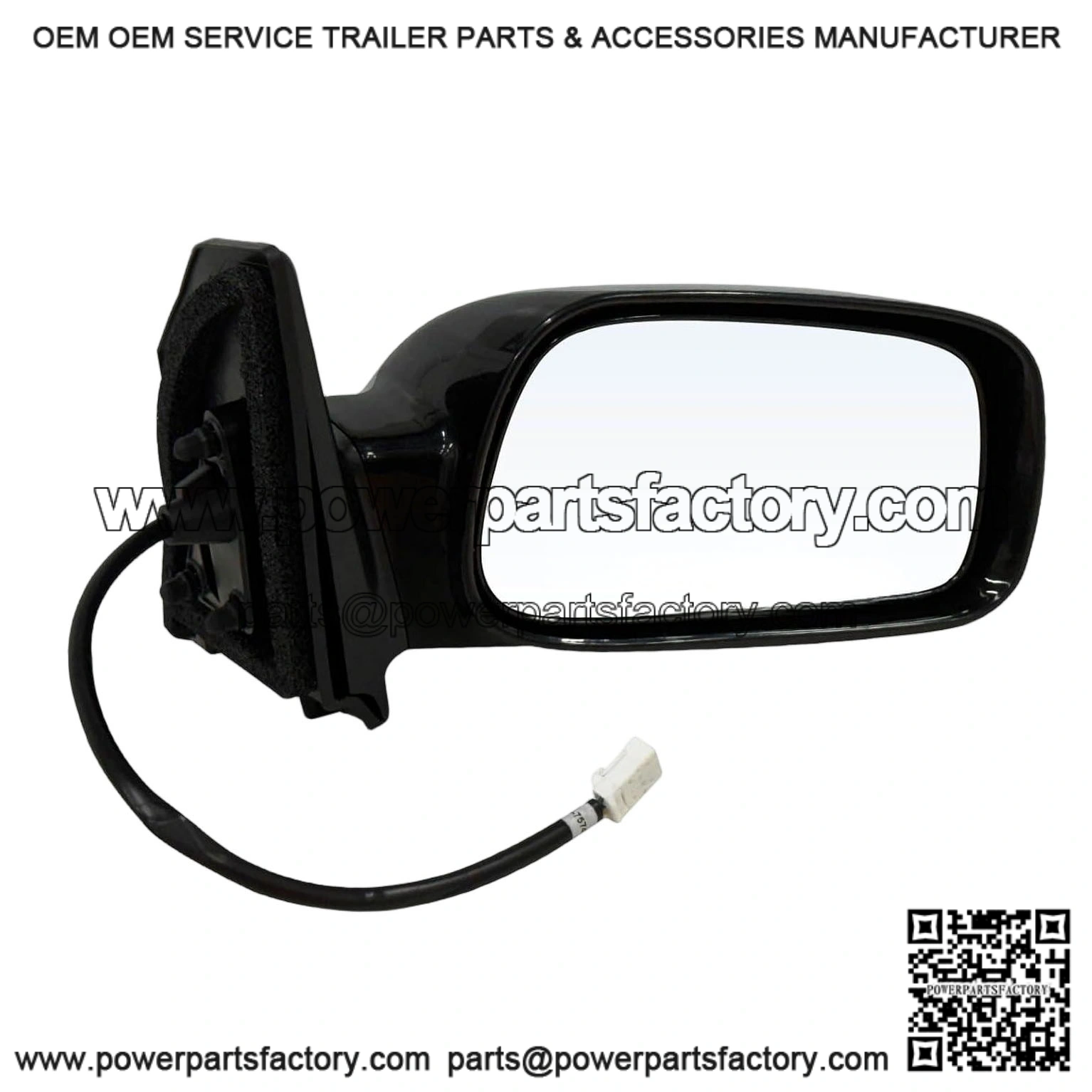 Right Passenger Side Power Door Mirror Compatible with Toyota Corolla 2003-2008, Non-Heated, Non-Folding, Black Outside Rear View Mirror, Replace # 8791002380
