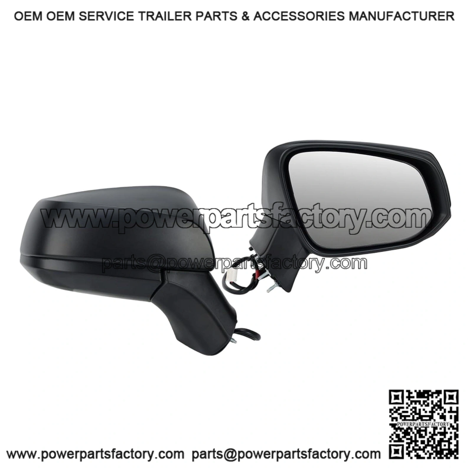 Right Passenger Side Mirror Compatible with Toyota RAV4 2019-2024, Door Mirrors, Power Manual Folding, Non-Heated, 3 Pins