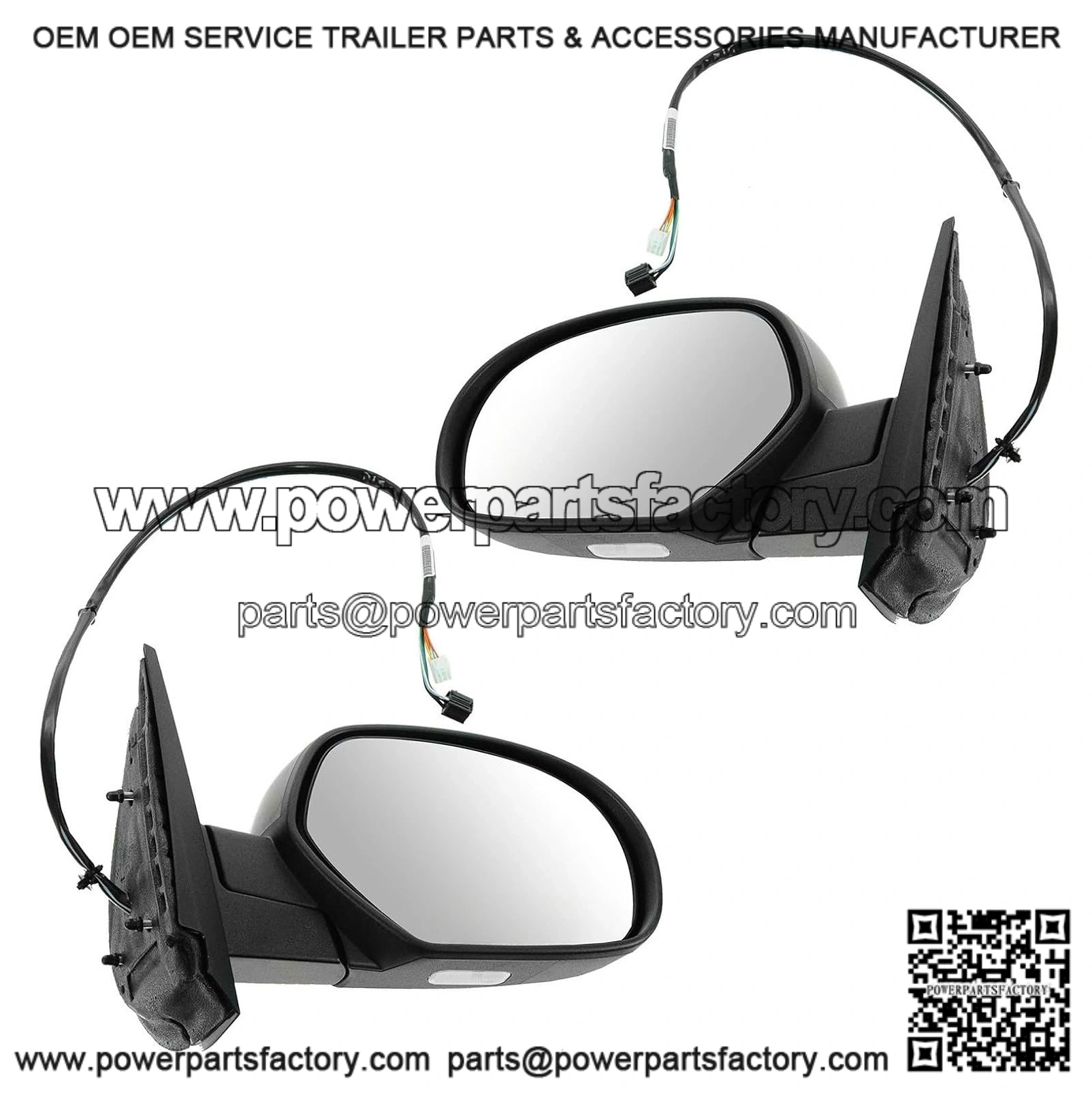 Driver and Passenger Side Mirror Assembly 2 Piece Set, Power Heated, No Memory, Black, Compatible with 2007-2013 Chevy Avalanche Suburban, 2007-2014 Suburban GMC Yukon Yukon XL 1500