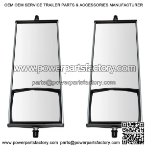 West Coast Mirrors, Manual, 16 x 6.5 Inch, Aluminum, Convex, Left and Right, Compatible with 2000?C2017 Ford F-650, 1997?C2009 Chevrolet T6500, 1997?C2009 GMC T6500, 2011?C2018 Ram 4500, 2000?C2019 Volvo VNL, 2002?C2017 Isuzu NPR