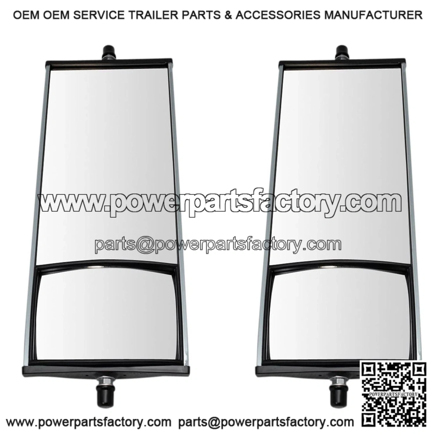 West Coast Mirrors, Manual, 16 x 6.5 Inch, Aluminum, Convex, Left and Right, Compatible with 2000?C2017 Ford F-650, 1997?C2009 Chevrolet T6500, 1997?C2009 GMC T6500, 2011?C2018 Ram 4500, 2000?C2019 Volvo VNL, 2002?C2017 Isuzu NPR