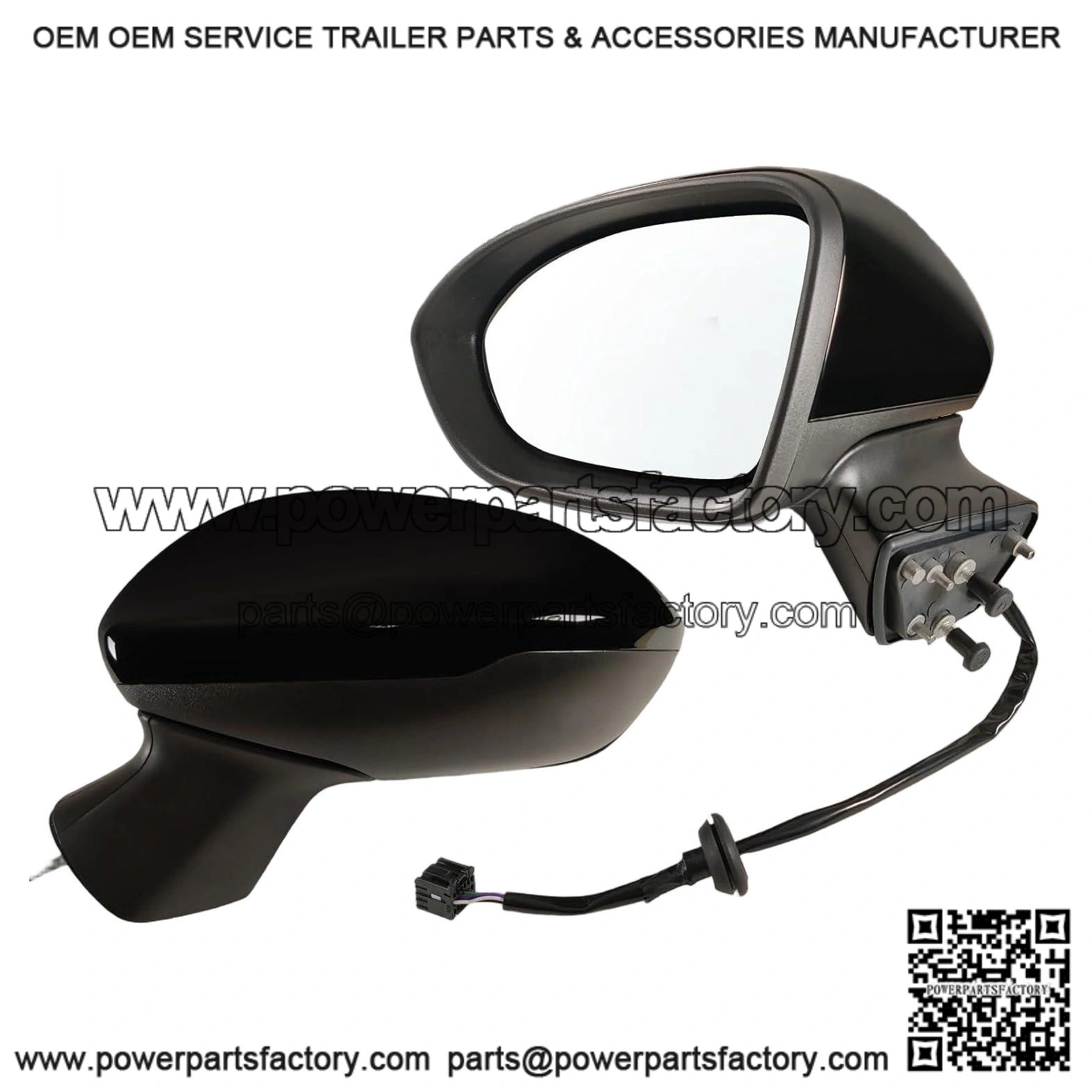 Left Driver Side Mirror Fits 2016-2019 Chevy Cruze Sedan/Hatchback, Power Glass, Without Heated, Without Turn Signals, Without Blind Spot, Match Mosaic Black Metallic, Replace GM1320541 (3 Pins)