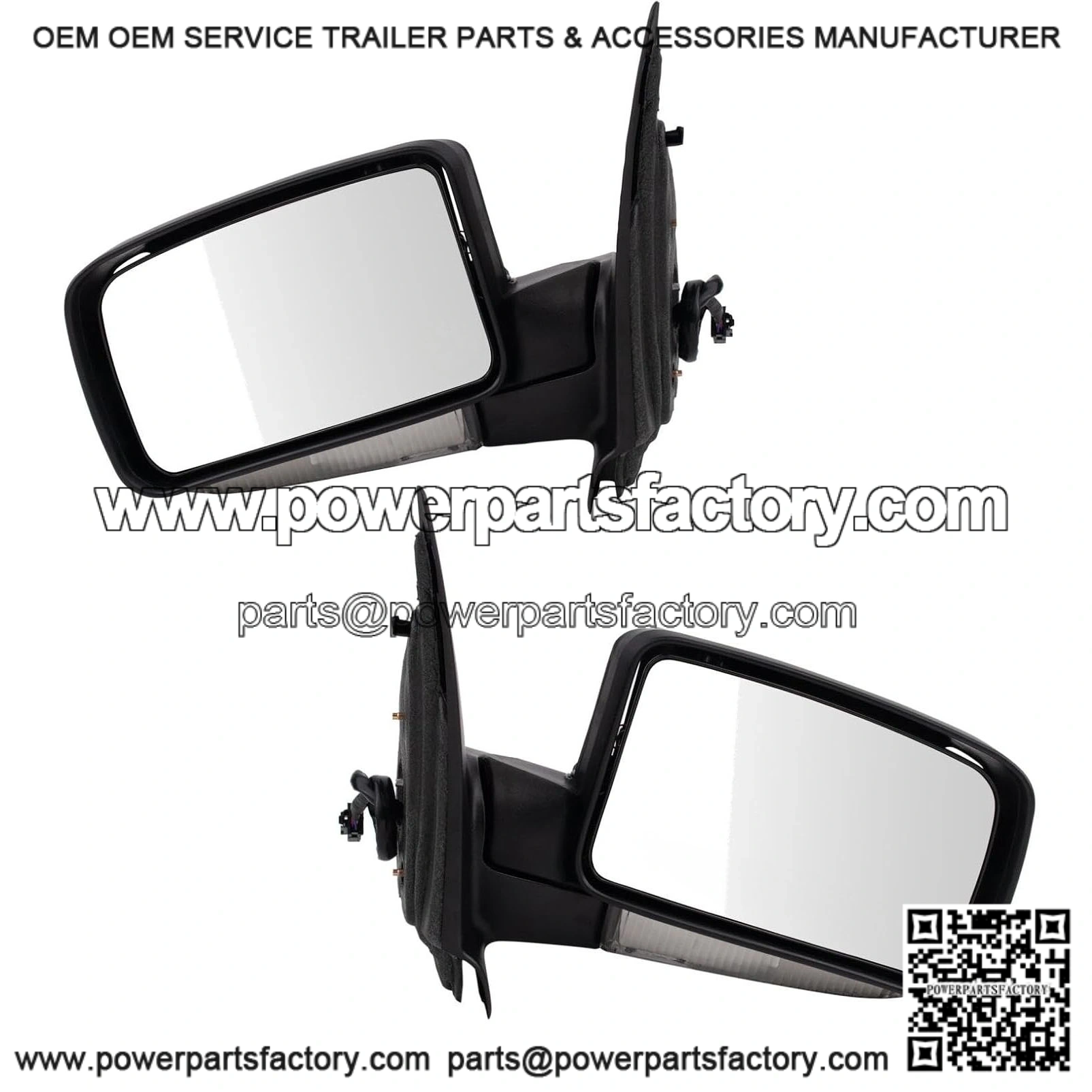Driver and Passenger Side Mirror Assembly Set, Power Heated, Memory, Power Folding, Turn Signal, Puddle Light, Smooth Black Paint to Match, Compatible with 2005-2006 Ford Expedition, 2003-2006 Lincoln Navigator