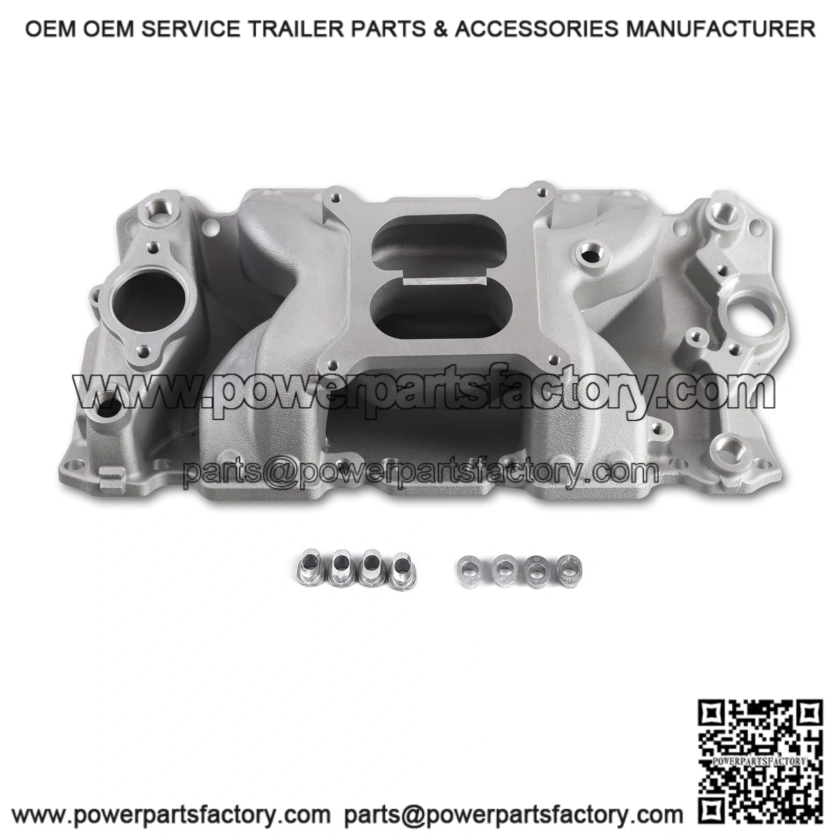 7501 2026 Vortec Air-Gap Intake Manifold ?C Aluminum Dual Plane Compatible with Chevy Small Block SBC 1955-1986 262 265 267 283 302 305 307 327 350 400 V8 Engine ?C Silver