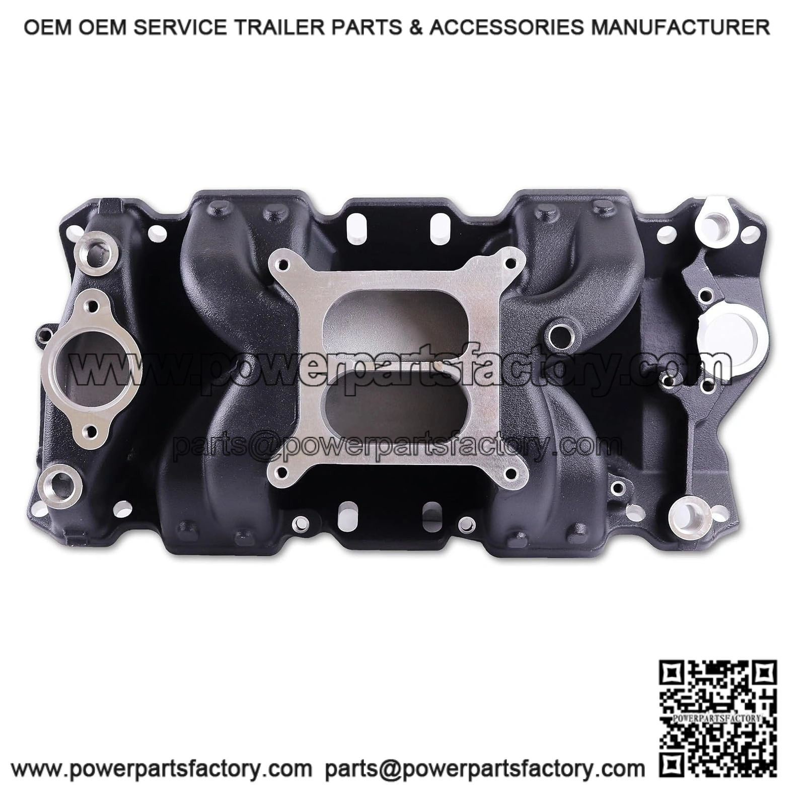 7501 2026 Vortec Air-Gap Intake Manifold ?C Aluminum Dual Plane Compatible with Chevy Small Block SBC 1955-1986 262 265 267 283 302 305 307 327 350 400 V8 Engine ?C Black
