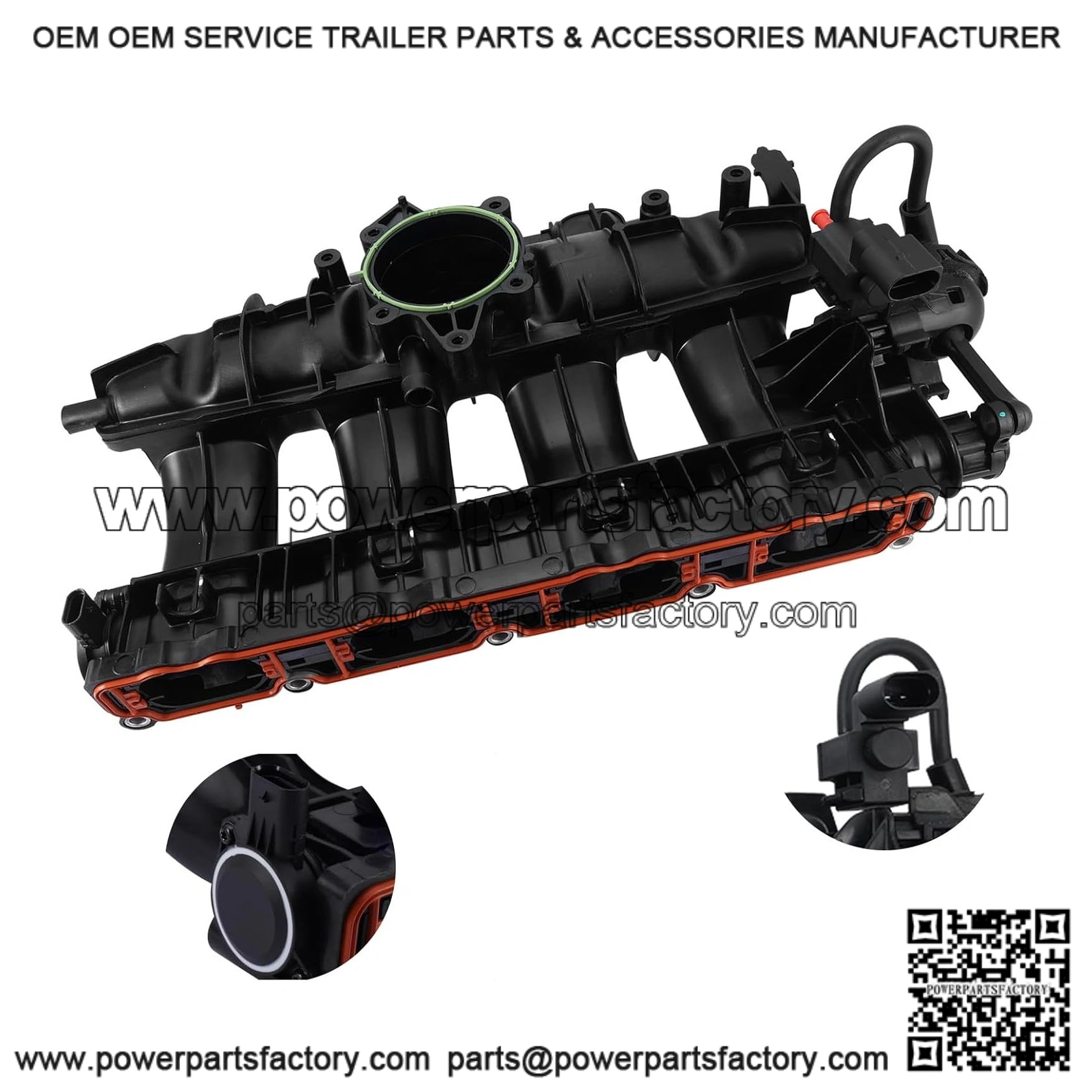 Intake Manifold Assembly with MAP Sensor for Audi A4/A4 Quattro 2009-2016, A5/A5 Quattro 2010-2014, A6/A6 Quattro 2012-2016, Q5 2011-2012 ?C L4 2.0L ?C Replaces 06H133201AT, 06H133201AN