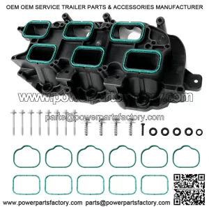Lower Intake Manifold with Gasket for 2011-2021 Dodge Charger, Challenger, Durango, Jeep Wrangler, Grand Cherokee, RAM 1500, ProMaster, Chrysler 200, 300, Town & Country ?C 3.6L Pentastar V6 ?C Replaces 05184199AF