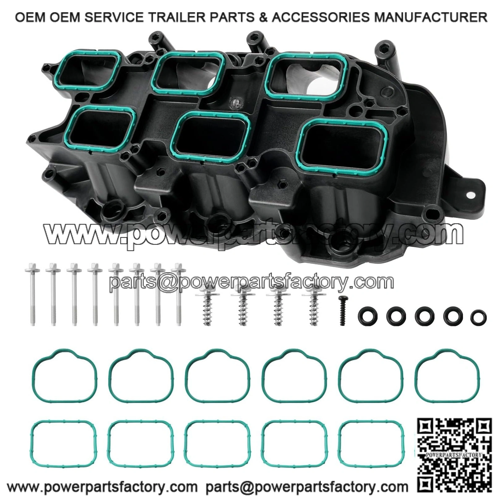 Lower Intake Manifold with Gasket for 2011-2021 Dodge Charger, Challenger, Durango, Jeep Wrangler, Grand Cherokee, RAM 1500, ProMaster, Chrysler 200, 300, Town & Country ?C 3.6L Pentastar V6 ?C Replaces 05184199AF