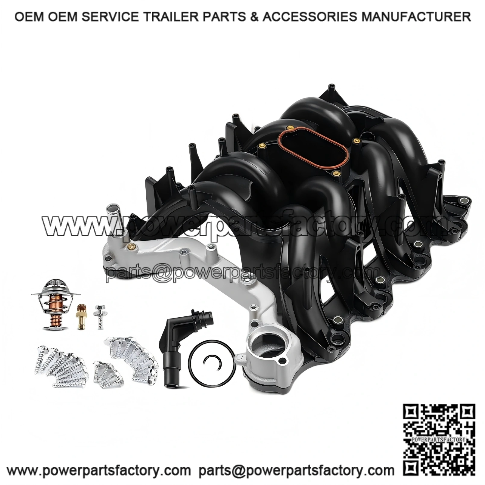 Upper Intake Manifold with Gaskets and Thermostat Kits ?C V8 5.4L Compatible with Ford E-Series, F-Series, F150, F250, F350, E150, E250, E350, E450, Excursion, Expedition ?C Replaces 2L1Z-9424-AA