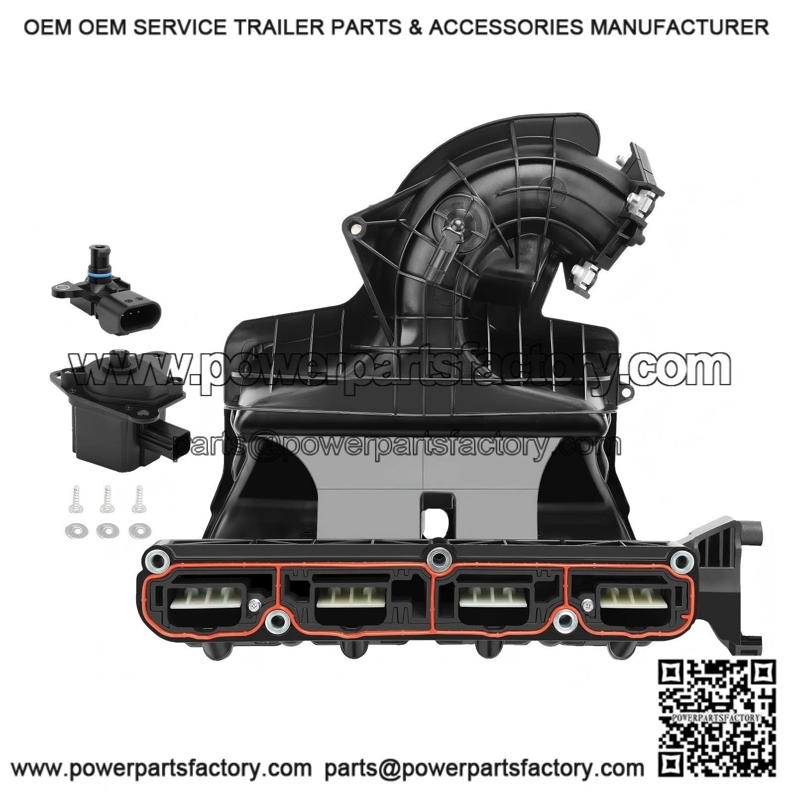Intake Manifold with Runner Control Valve and MAP Sensor ?C Compatible with Chrysler, Dodge, Jeep Vehicles ?C Avenger, Caliber, Compass, Journey, Patriot, Sebring 2007-2017 ?C 2.4L 2.0L 1.8L