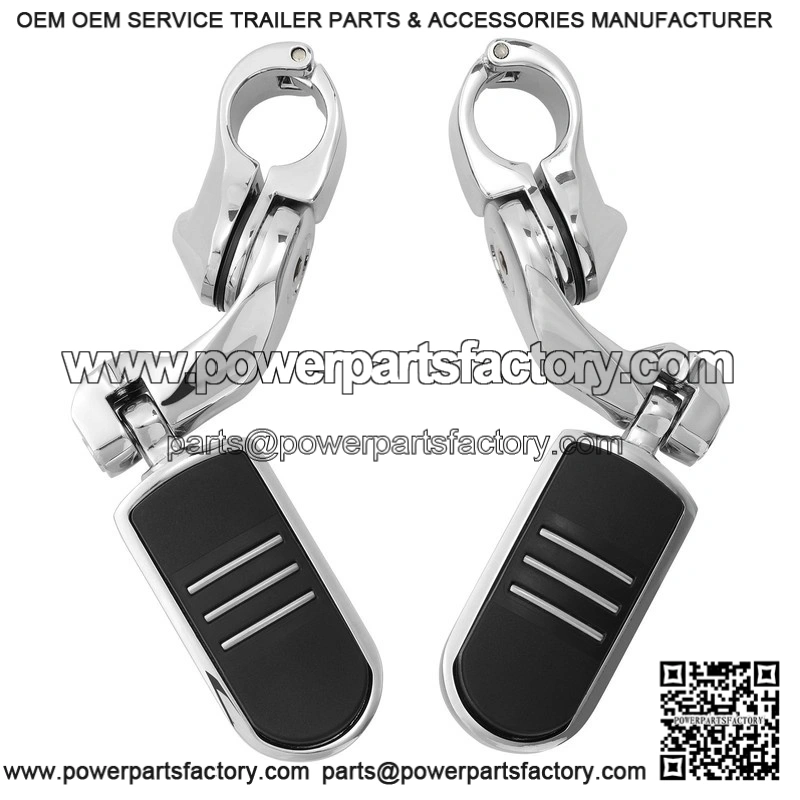 Short Angled Highway Engine Guard Footpegs ?C 1 1/4" Fit for Harley Touring - Image 3