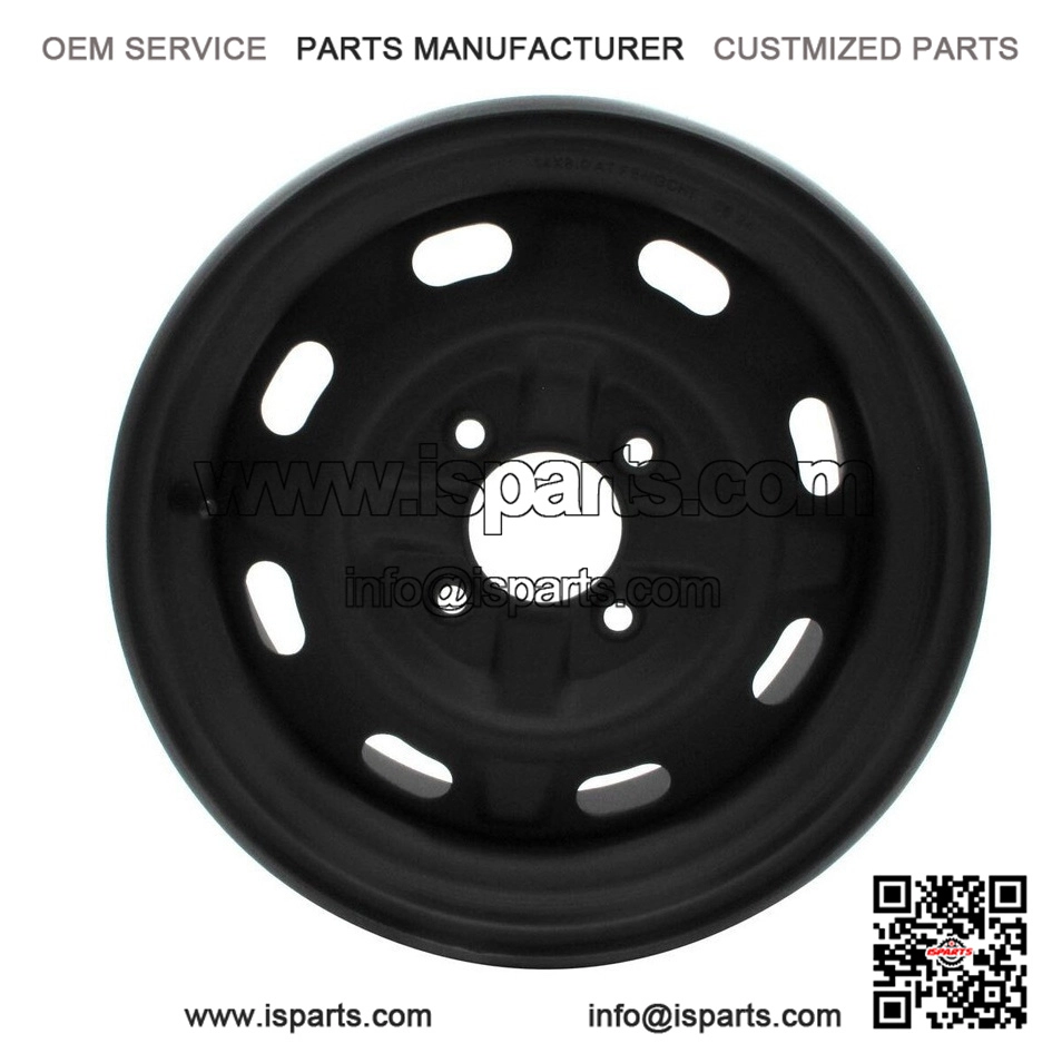 Black Steel Rear Rim for ATV UTV Quad Bike (14x8, 4x110, +46.5)