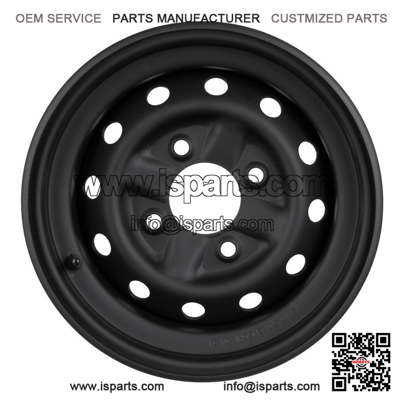 Black Steel Front Rim for ATV UTV Quad Bike (12x6, 4x110, +14)