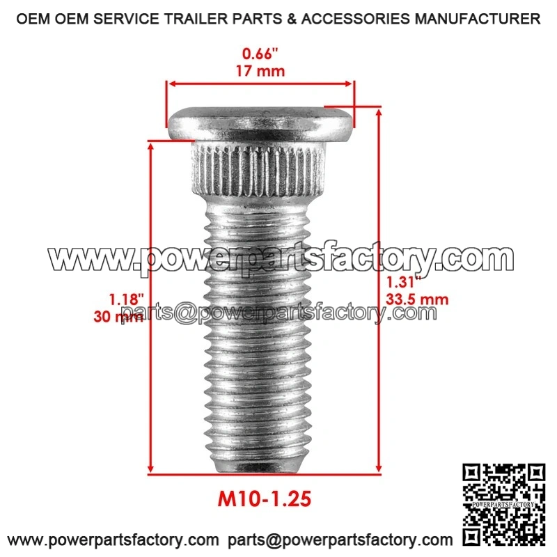 Yamaha 1P0-F5411-00-00 90114-10804-00 8 Wheel Hub Stud Bolt - Image 2