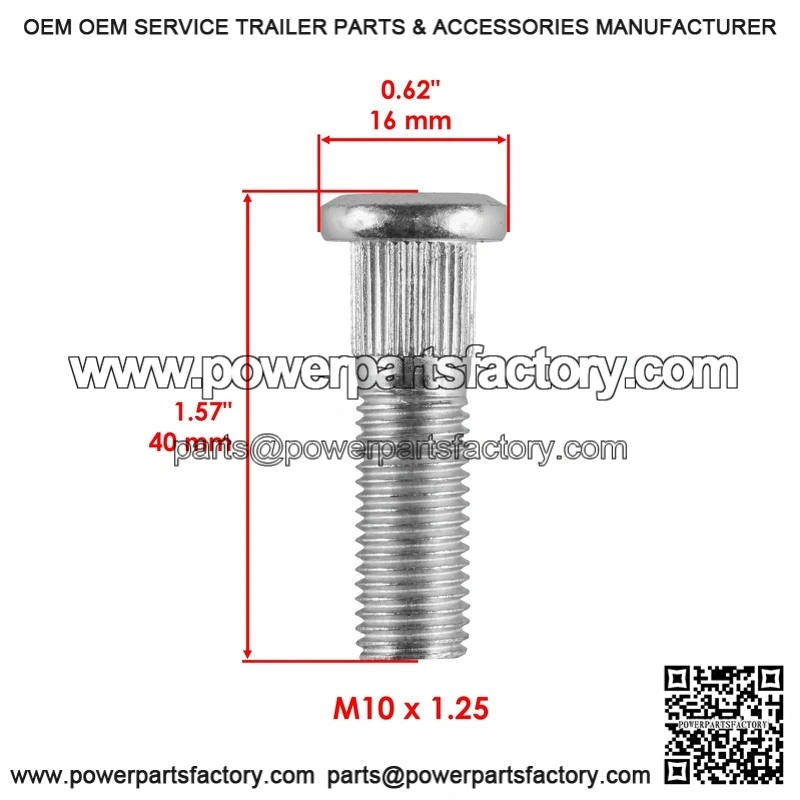 Honda Rancher 420 TRX420TE1 TRX420TM1 2014-25 QTY 8 Front Wheel Hub Stud Bolt - Image 2