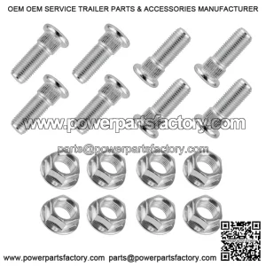 Polaris Magnum 325 2x4 4x4 2000-2001 3/8" 8x Front Rear Studs & Flange Nuts