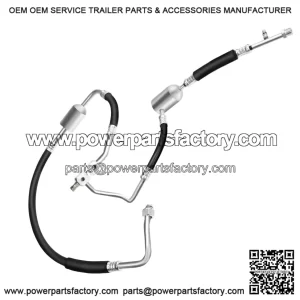 A/C Suction Hose & Discharge Line Hose Assembly for Ford F-150, F-250, F-350, Bronco, 1989-1993, OHV